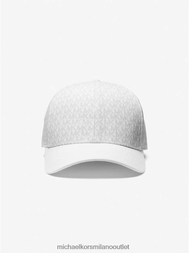 Michael Kors cappello da baseball in cotone con stampa logo uomini bianco P06L0L3364 Accessori