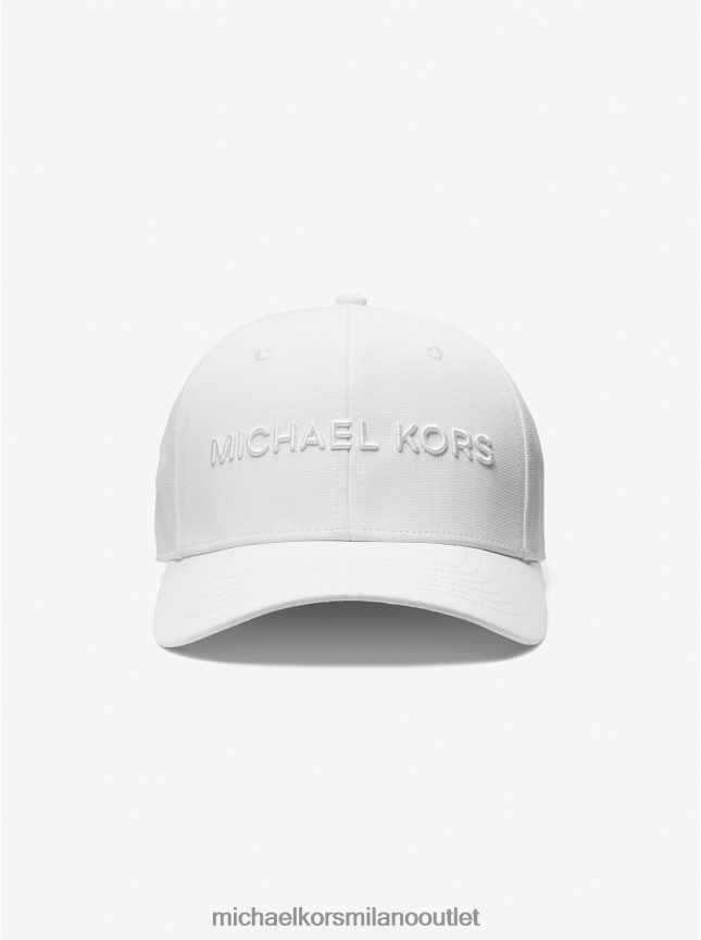 Michael Kors cappello da baseball ricamato uomini bianco P06L0L3369 Accessori