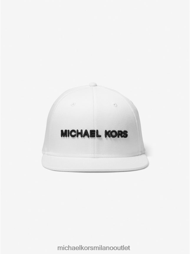 Michael Kors cappello da baseball ricamato uomini bianco P06L0L3373 Accessori