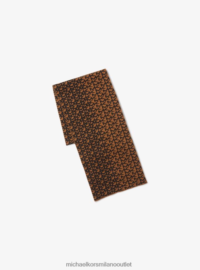 Michael Kors set di accessori per la stagione fredda in jacquard con logo uomini caramello P06L0L3374 Accessori