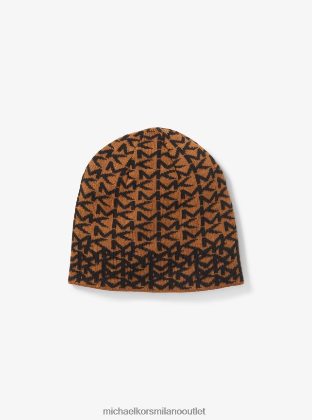 Michael Kors set di accessori per la stagione fredda in jacquard con logo uomini caramello P06L0L3374 Accessori
