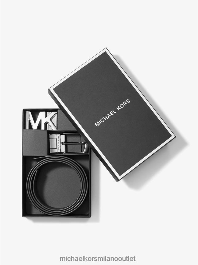 Michael Kors Set di cinture con logo 4 in 1 uomini nero P06L0L3326 Accessori