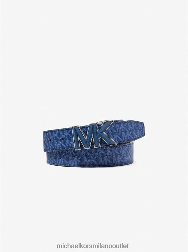 Michael Kors cintura con logo uomini nero/blu P06L0L3324 Accessori