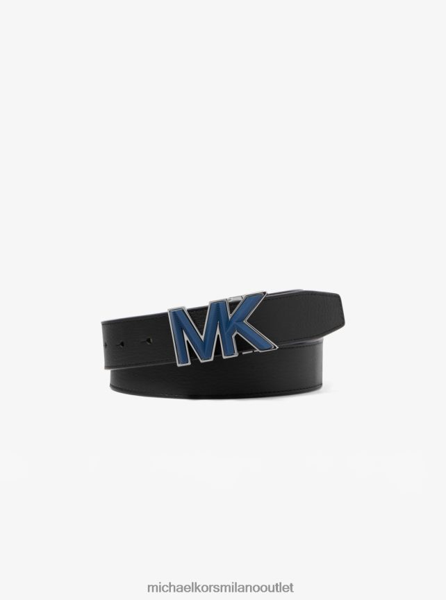 Michael Kors cintura con logo uomini nero/blu P06L0L3324 Accessori