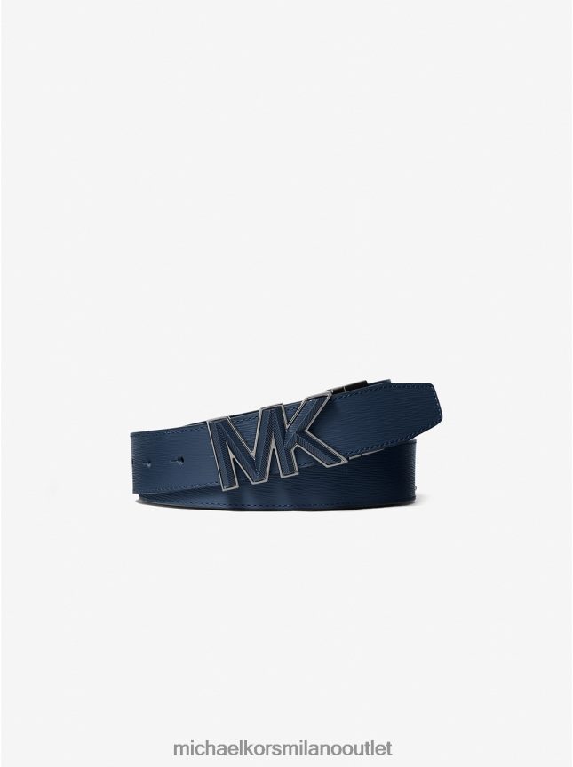 Michael Kors cintura in pelle con fibbia logo uomini Marina Militare P06L0L3314 Accessori
