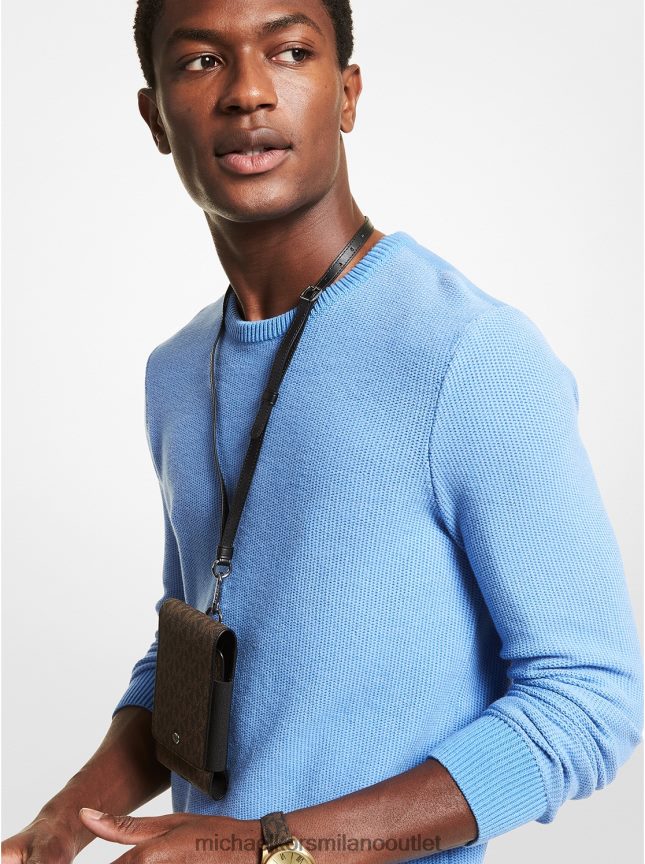 Michael Kors cordino per smartphone con logo uomini Marrone nero P06L0L3360 Accessori