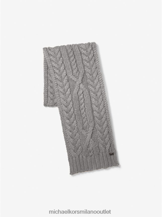 Michael Kors sciarpa lavorata a trecce uomini cenere P06L0L3380 Accessori