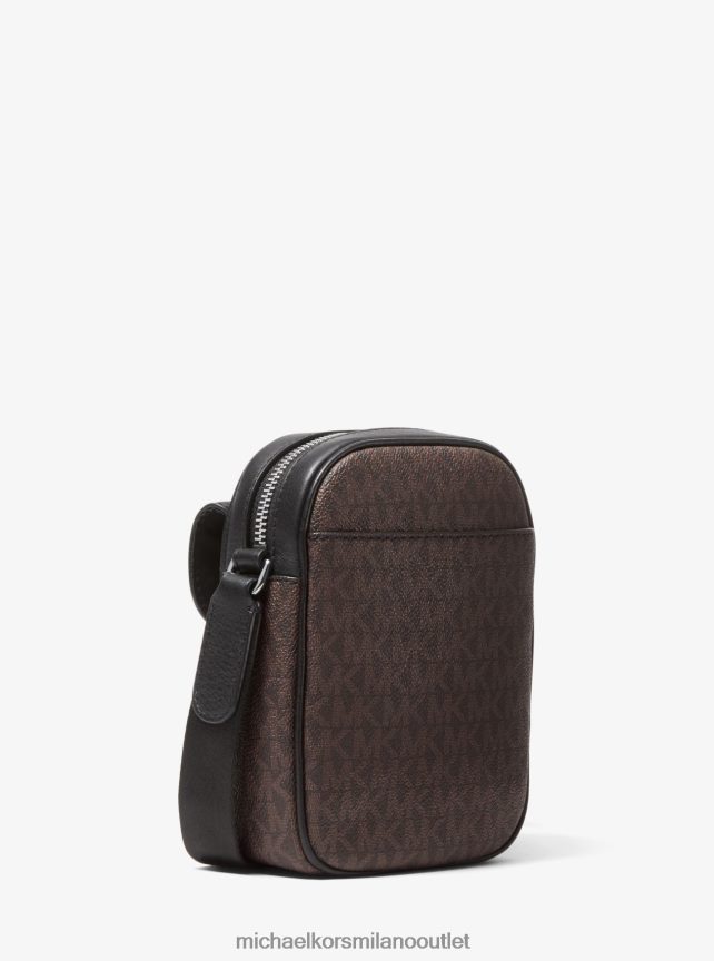 Michael Kors Borsa a tracolla per smartphone con logo Hudson uomini Marrone nero P06L0L3184 Accessori