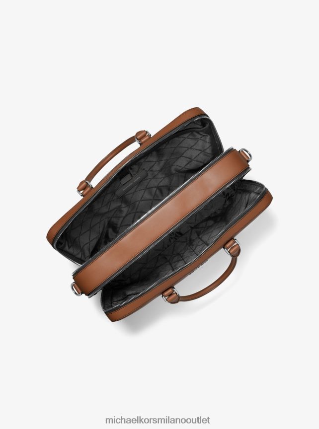 Michael Kors Cartella a doppio soffietto in pelle e logo Hudson uomini bagaglio P06L0L3189 Accessori