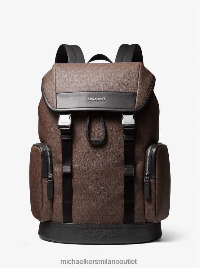 Michael Kors Zaino con logo Hudson uomini Marrone nero P06L0L3161 Accessori