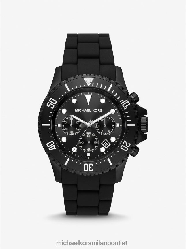 Michael Kors Orologio everest oversize in tonalità nera e silicone uomini nero P06L0L3287 Accessori