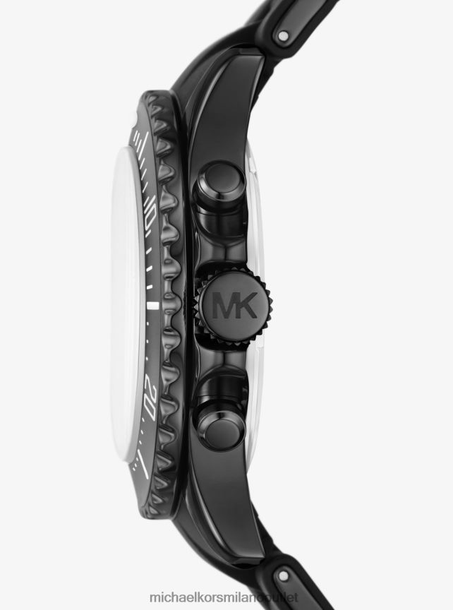Michael Kors Orologio everest oversize in tonalità nera e silicone uomini nero P06L0L3287 Accessori