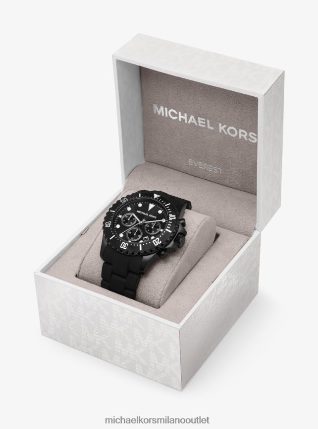 Michael Kors Orologio everest oversize in tonalità nera e silicone uomini nero P06L0L3287 Accessori