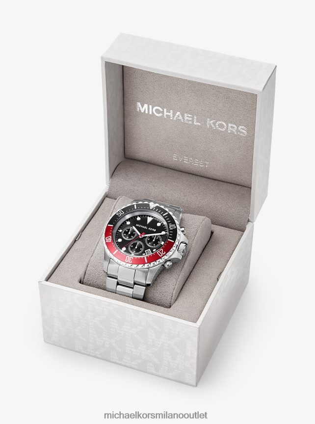 Michael Kors orologio everest oversize color argento uomini argento P06L0L3293 Accessori