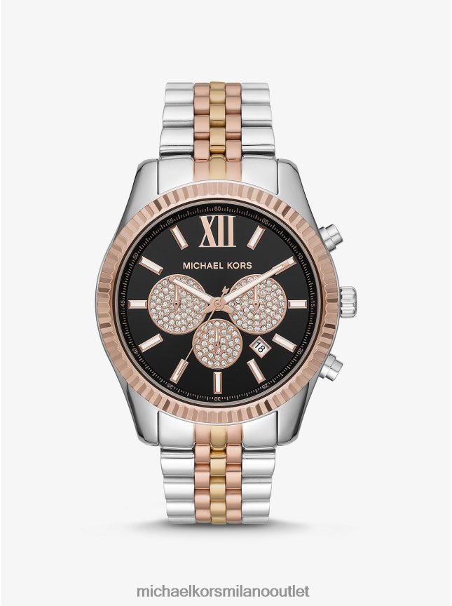 Michael Kors orologio lexington tricolore oversize uomini tritono P06L0L3295 Accessori