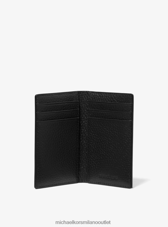 Michael Kors Porta carte in pelle Hudson uomini nero P06L0L3250 Accessori