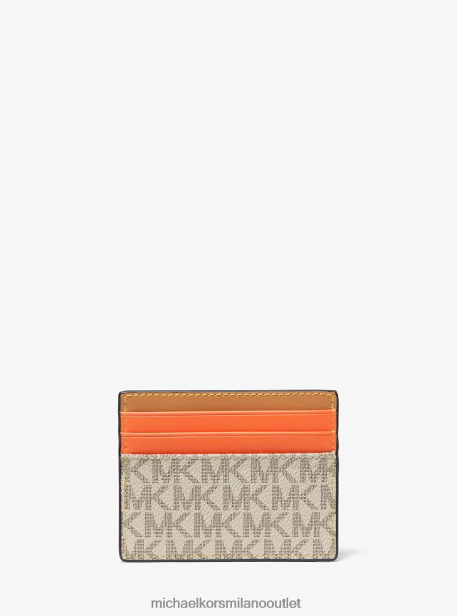 Michael Kors porta carte alto con logo Cooper uomini chino multi P06L0L3276 Accessori