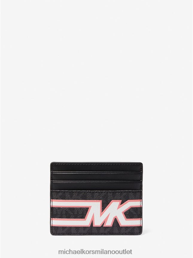 Michael Kors porta carte alto con logo grafico Cooper uomini rosa P06L0L3266 Accessori