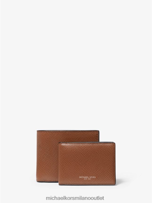 Michael Kors Portafoglio Harrison in pelle a grana incrociata con passcase uomini bagaglio P06L0L3196 Accessori