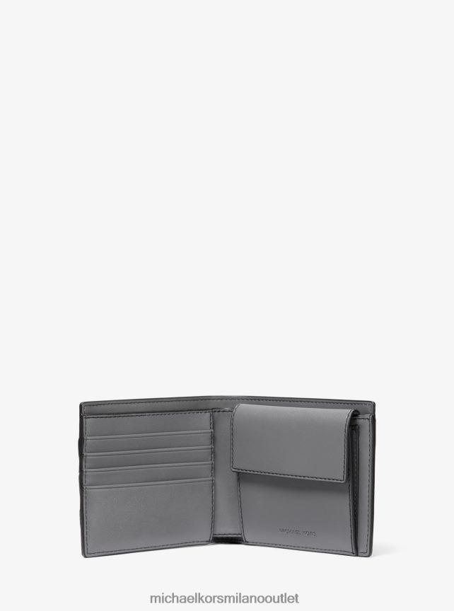 Michael Kors Portafoglio porta banconote con logo Hudson a righe uomini alluminio P06L0L3209 Accessori