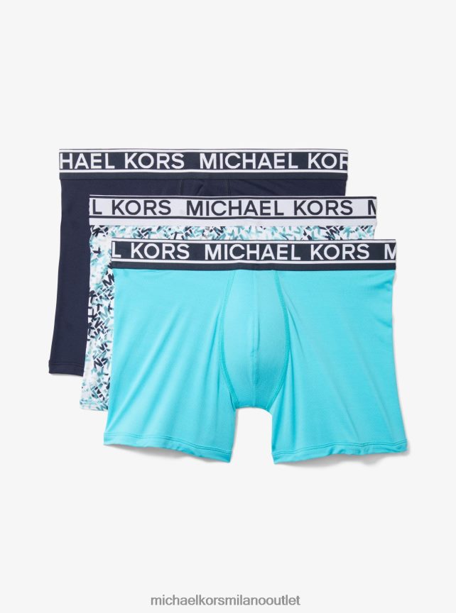 Michael Kors Bauli in nylon elasticizzato in confezione da 3 pezzi uomini mezzanotte P06L0L3177 vestiario