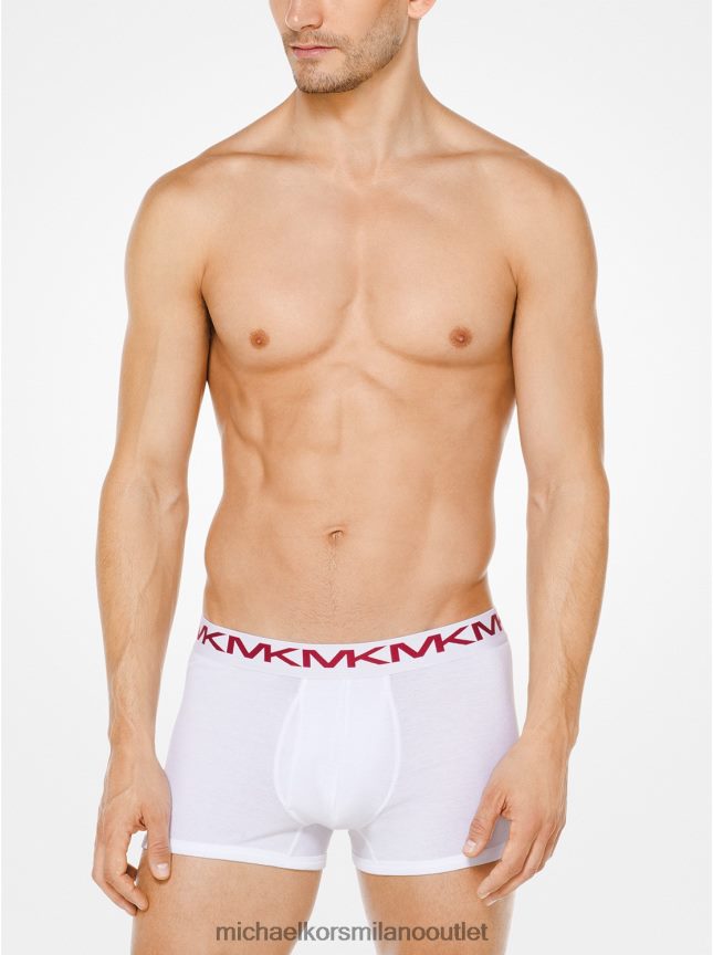 Michael Kors Boxer in cotone in confezione da 3 pezzi uomini bianco P06L0L3173 vestiario