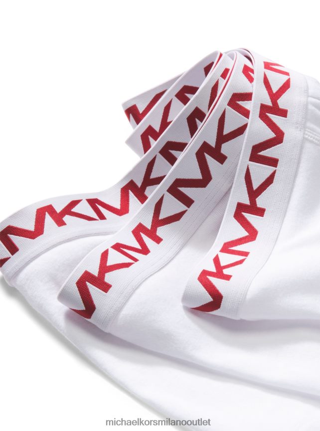 Michael Kors Boxer in cotone in confezione da 3 pezzi uomini bianco P06L0L3173 vestiario