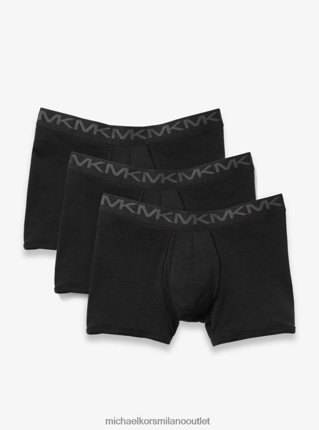 Michael Kors Boxer in cotone in confezione da 3 pezzi uomini nero P06L0L3174 vestiario