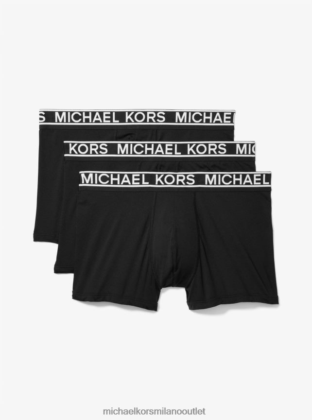 Michael Kors Boxer in cotone in confezione da 3 uomini nero P06L0L3175 vestiario