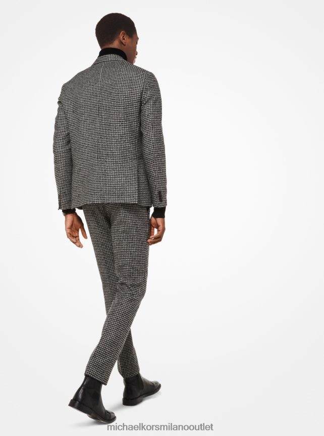 Michael Kors Blazer in misto lana pied de poule uomini nero P06L0L2860 vestiario