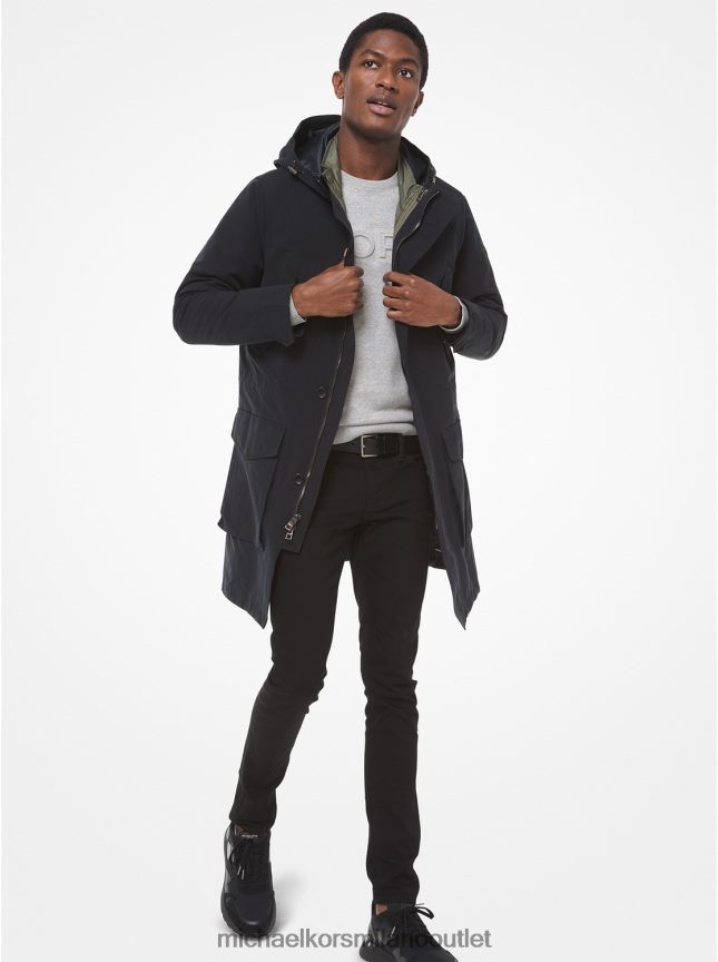 Michael Kors giacca a vento in nylon uomini nero lavato P06L0L2784 vestiario