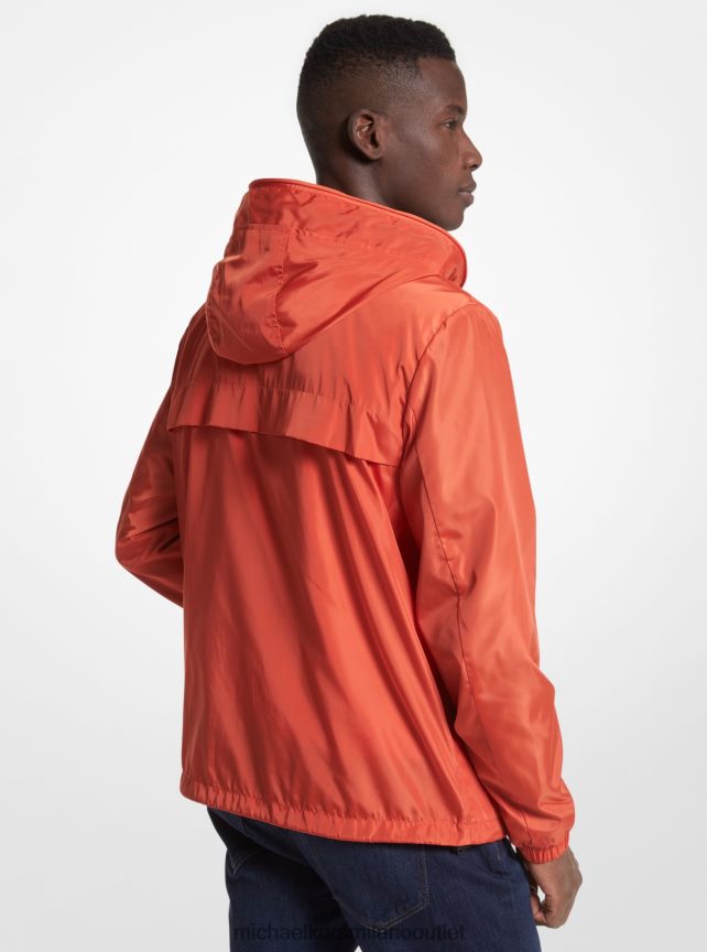Michael Kors giacca a vento in tessuto con nastro con logo uomini arancia speziata P06L0L2775 vestiario