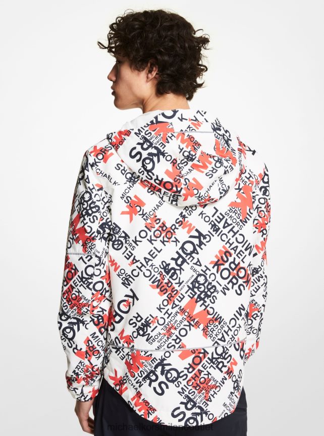 Michael Kors giacca con cappuccio in tessuto con logo grafico uomini Sangria P06L0L2815 vestiario