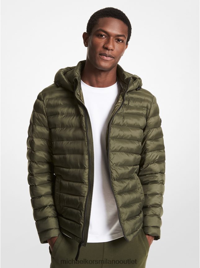 Michael Kors piumino trapuntato ripiegabile uomini edera P06L0L2844 vestiario
