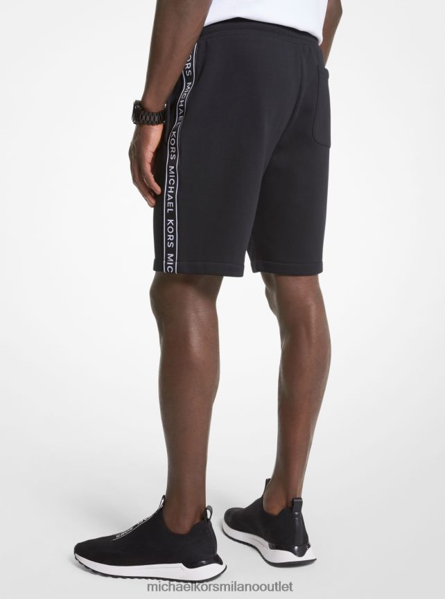 Michael Kors Felpa con cappuccio e zip in misto cotone con fettuccia con logo uomini nero P06L0L2978 vestiario
