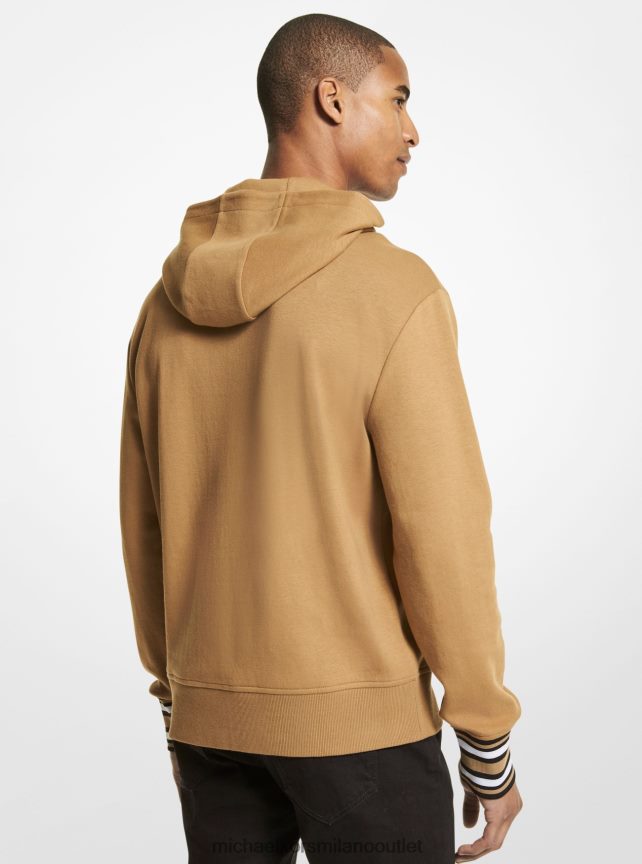 Michael Kors Felpa con cappuccio in misto cotone a righe uomini buccia P06L0L2941 vestiario
