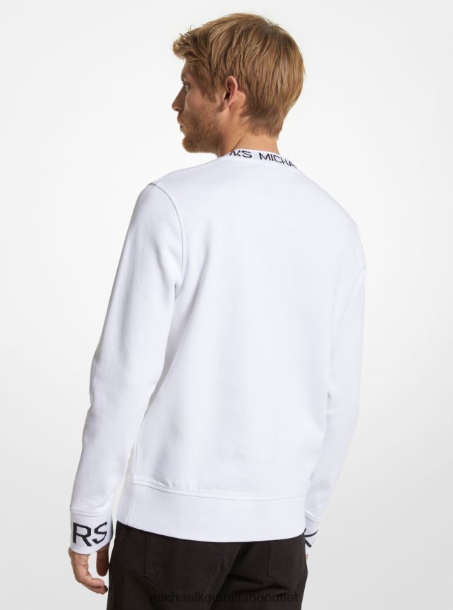 Michael Kors Maglia in misto cotone con fettuccia logata uomini bianco P06L0L2972 vestiario