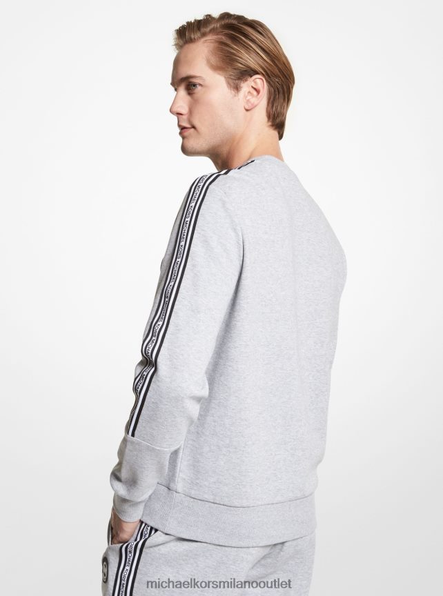 Michael Kors felpa in misto cotone con fettuccia logata uomini grigio erica P06L0L2930 vestiario