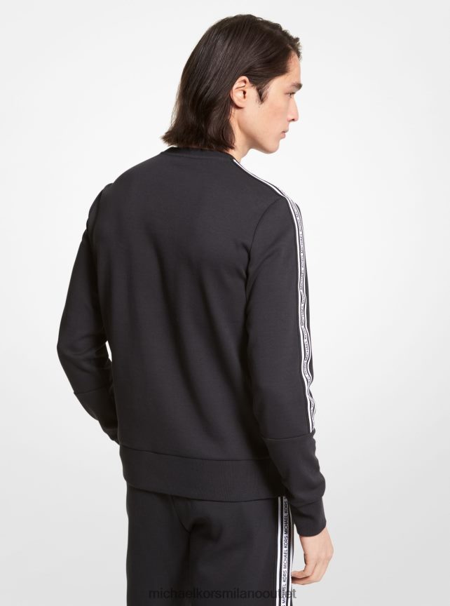 Michael Kors felpa in misto cotone con fettuccia logata uomini nero P06L0L2931 vestiario