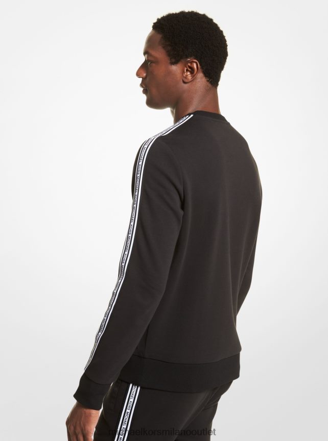 Michael Kors felpa in misto cotone con fettuccia logata uomini nero P06L0L3017 vestiario