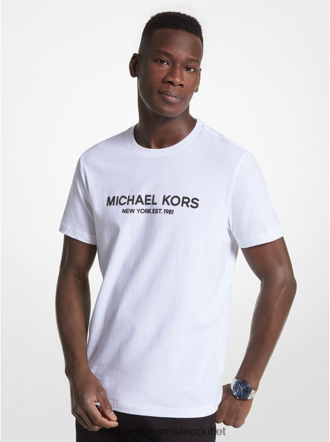 Michael Kors maglietta in cotone con logo uomini bianco P06L0L2966 vestiario