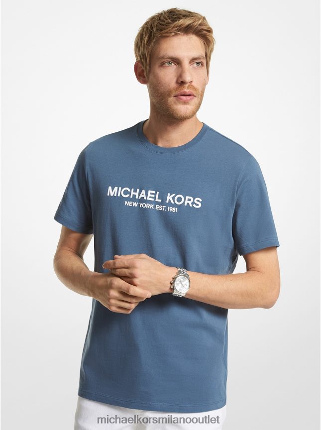 Michael Kors maglietta in cotone con logo uomini chambray P06L0L2964 vestiario