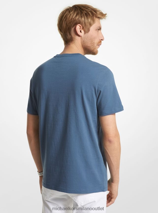 Michael Kors maglietta in cotone con logo uomini chambray P06L0L2964 vestiario