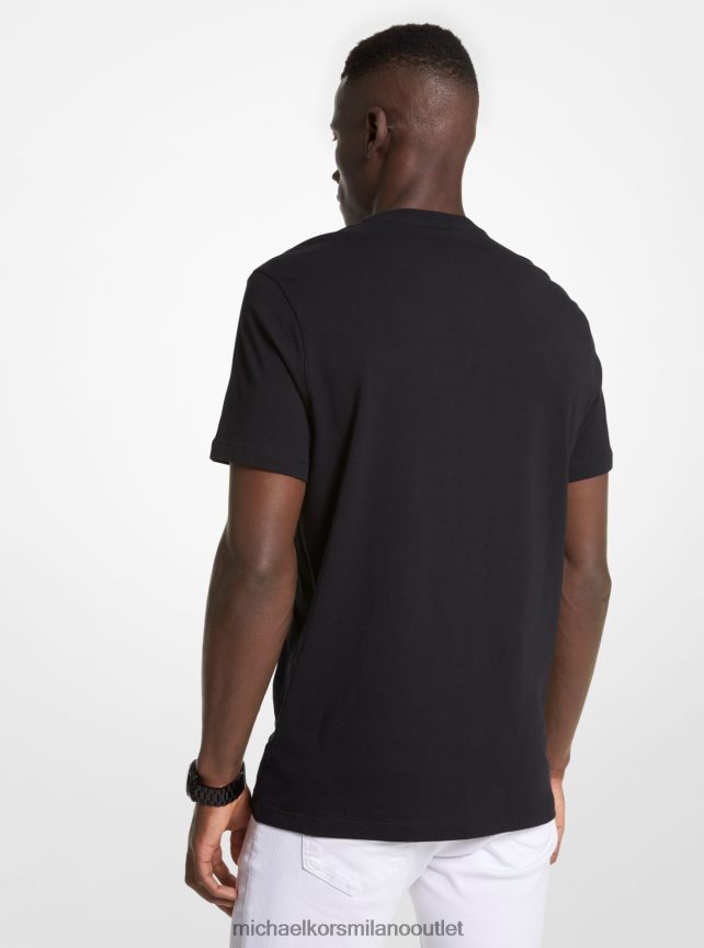 Michael Kors t-shirt in cotone con logo grafico uomini nero P06L0L2950 vestiario