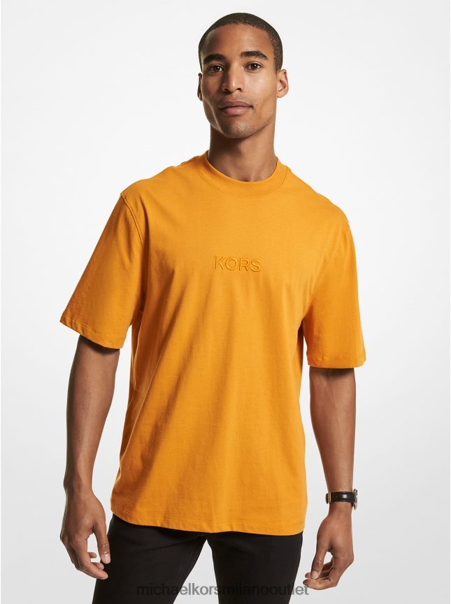 Michael Kors t-shirt in cotone con logo ricamato uomini calendula P06L0L2984 vestiario