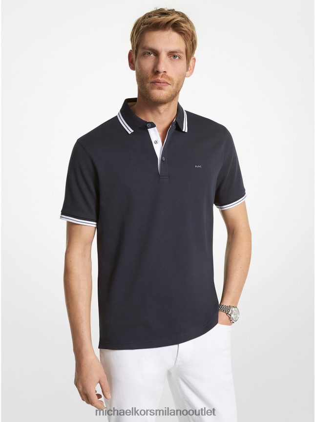 Michael Kors Polo in cotone Greenwich uomini mezzanotte P06L0L2876 vestiario