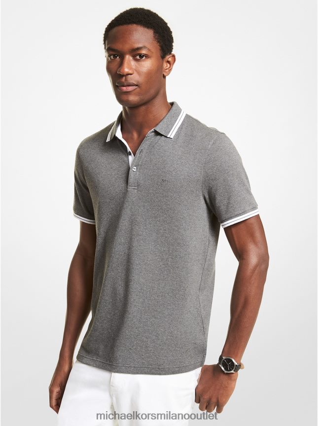 Michael Kors Polo in cotone Greenwich uomini mlct gy hthr P06L0L2901 vestiario