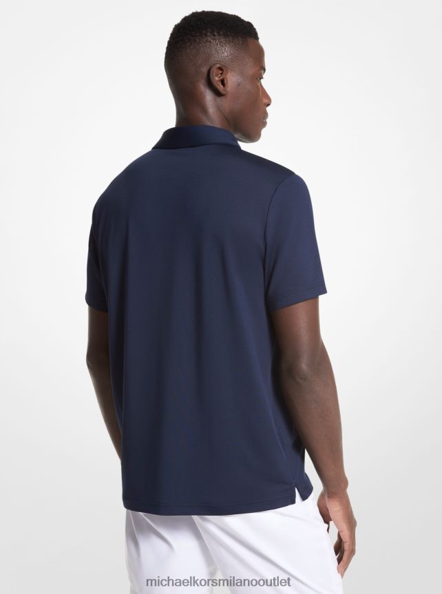 Michael Kors Polo in jersey stretch con logo golf uomini mezzanotte P06L0L2892 vestiario