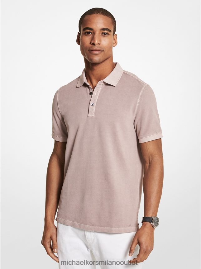 Michael Kors Polo in piquet di cotone uomini malva P06L0L2911 vestiario