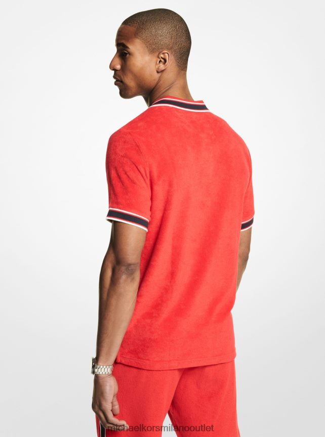 Michael Kors Polo in spugna francese uomini rosso vero P06L0L2914 vestiario